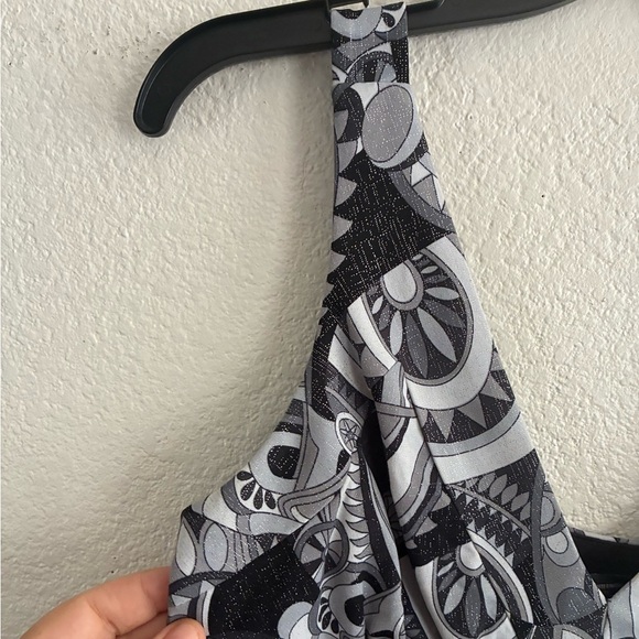 INC International ConceptsY2K Black and Grey Peplum Blouse SP - Picture 5 of 10